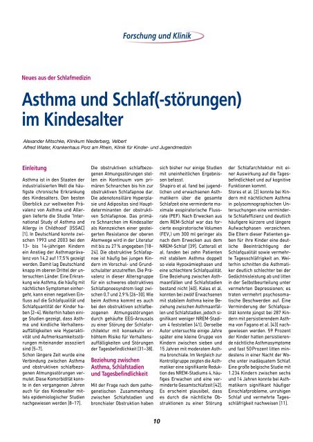 Aus den AGs - Gesellschaft für Pädiatrische Pneumologie