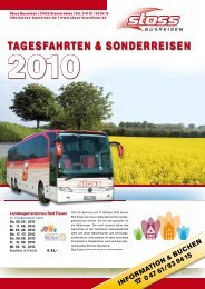 TAGESFAHRTEN & SONDERREISEN - Stoss Busreisen