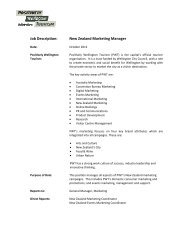 Job Description: New Zealand Marketing Manager - Wellington