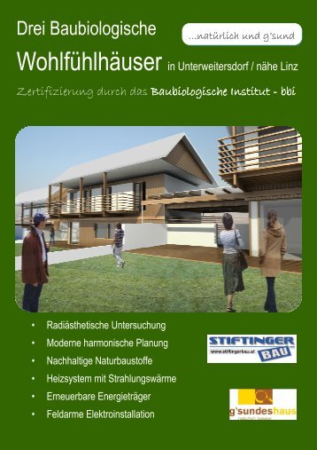 CHE Wohlfühlhäuser in Unterweitersdorf - Stiftinger Bau GmbH