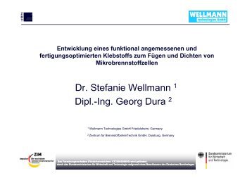 Dr. Stefanie Wellmann 1 Dipl.-Ing. Georg Dura 2 - Zentrum für ...