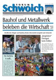 Bauhof und Metallwerk beleben die Wirtschaft - Schwoich - Land Tirol