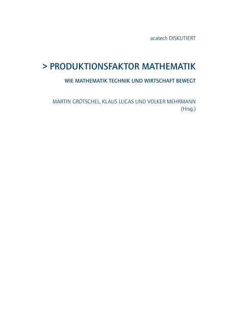 PRODUKTIONSFAKTOR MATHEMATIK - ZIB