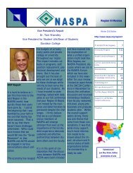 Region III Review and have evolved into the exploration of ... - NASPA