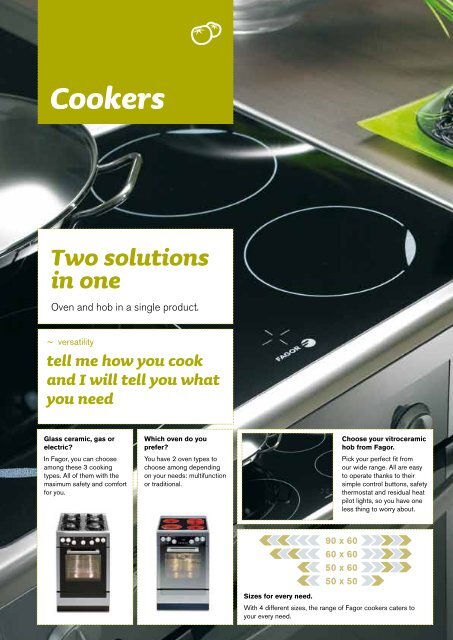 gas-electric cookers - Fagor