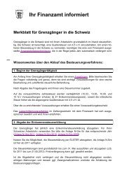 Merkblatt - Finanzamt Waldshut-Tiengen