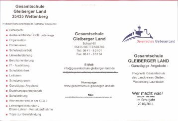 Wer macht was? - Gesamtschule Gleiberger Land