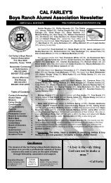 2009 Fall Newsletter - Cal Farley's Boys Ranch and Girlstown, U.S.A.