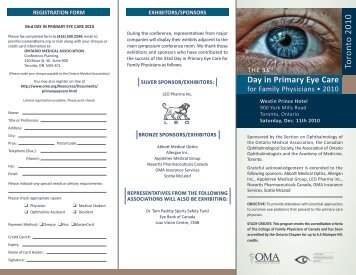 Primary Eye Care Program - Ontario Medical Association