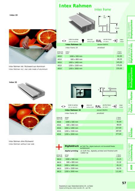 Intex Rahmen Lux - Fahnert Design GmbH