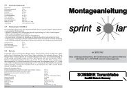 sprint solar - SOMMER Antriebs