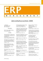Jahresinhaltsverzeichnis 2009 - ERP-Management