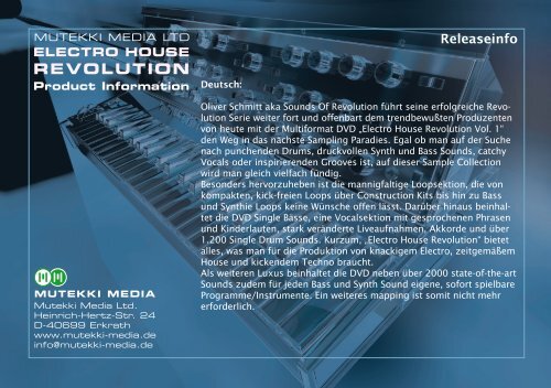 Mutekki Media - SOR Electro House Revolution - Sounds of ...