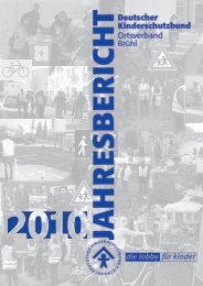 Jahresbericht aus dem Jahr 2010 - Kinderschutzbund Brühl