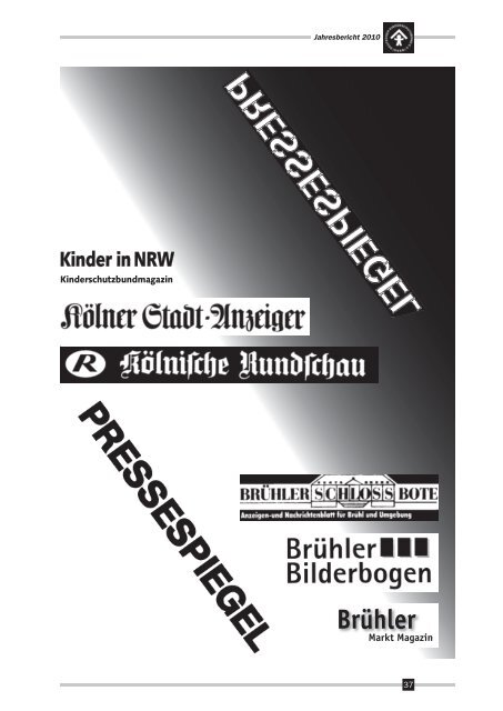 Jahresbericht aus dem Jahr 2010 - Kinderschutzbund Brühl