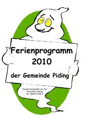 Ferienprogramm komplett 2010 - Gemeinde Piding