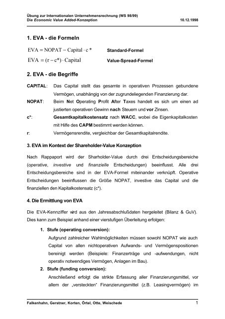 Handout zur EVA-Fallstudie (Pharmatech) - korten-online.de