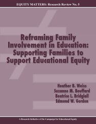 Reframing Family Involvement in Education - Campaign for ...