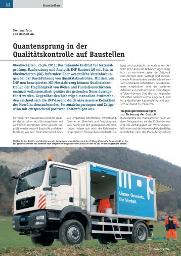 Baukader Zeitschrift - IMP Bautest AG