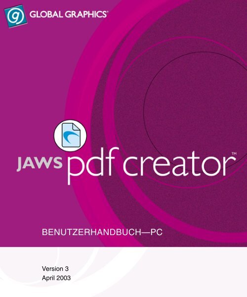 PDF Creator User Manual - Jaws PDF Software