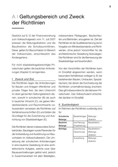 Schulbaurichtlinien 16. März 2009 - des KZS