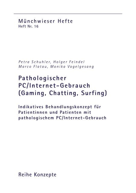 Pathologischer PC/Internet-Gebrauch - AHG Allgemeine ...