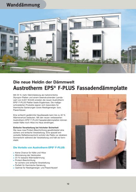 Wärmedämmung vom Keller bis zum Dach - Austrotherm Dämmstoffe