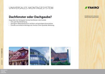 Allgemeine Informationen - Dachfenster