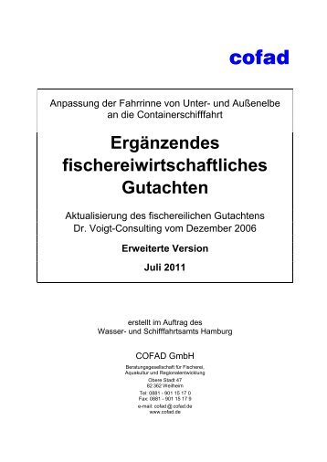 Ergänzendes fischereiwirtschaftliches Gutachten ...