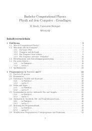 WS01/02: Physik auf dem Computer - Grundlagen - Max-Planck ...