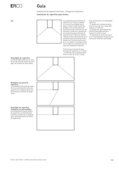 Iluminación de espacios interiores - Erco