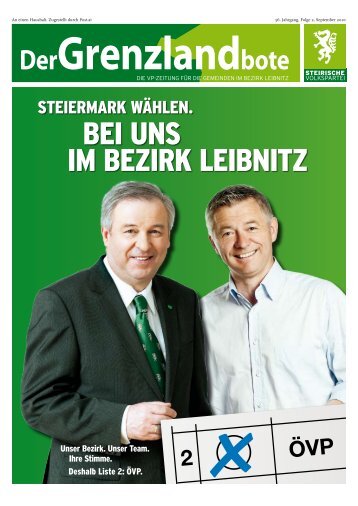 grenzlandbote September/10 - Steirische Volkspartei