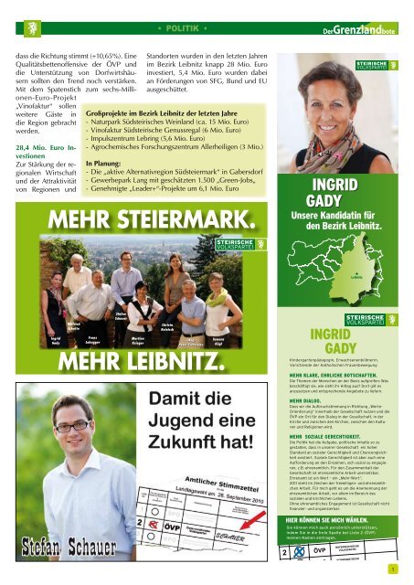grenzlandbote September/10 - Steirische Volkspartei