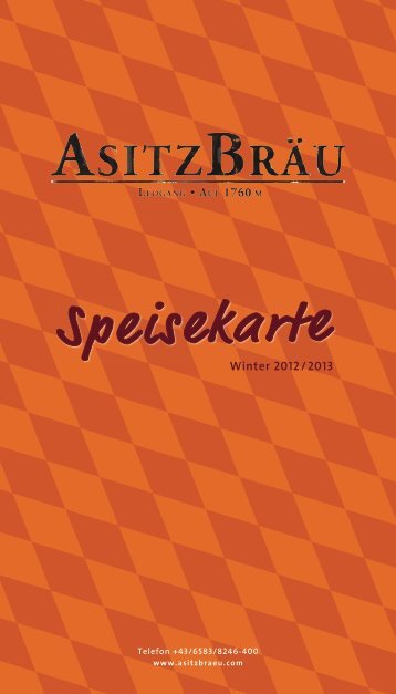 Speisekarte - Asitz Bräu