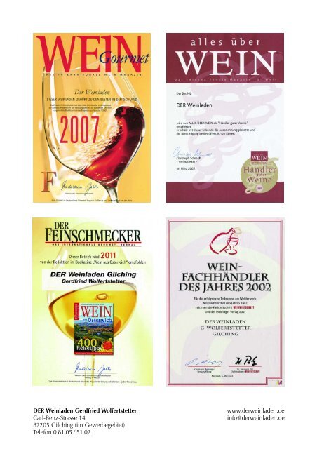 Preisliste - DER Weinladen
