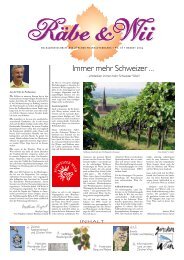 Immer mehr Schweizer . . . - Branchenverband Zürcher Wein