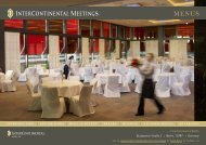 Event Menu - InterContinental Hotels Group