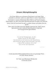 Unsere Weinphilosophie - Mövenpick Restaurants