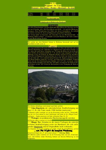 RK E10 Boppard – St. Goar Boppard – Bad Salzig – Weiler ...