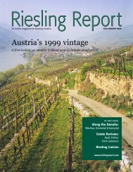 Austria's 1999 vintage - Riesling Report