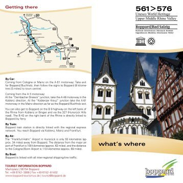 What's where? - Tourist Information Boppard