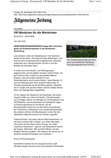 28. September 2012, Allgemeine Zeitung