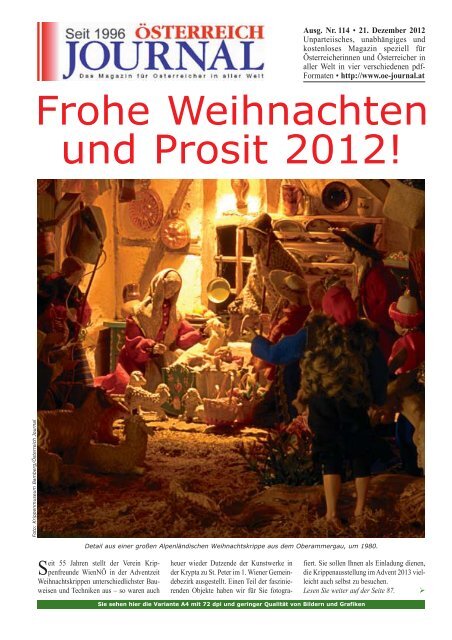 Frohe Weihnachten und Prosit 2012! - Österreich Journal