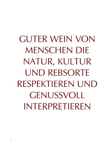 guter wein von menschen die natur, kultur und ... - weinraritaeten.de