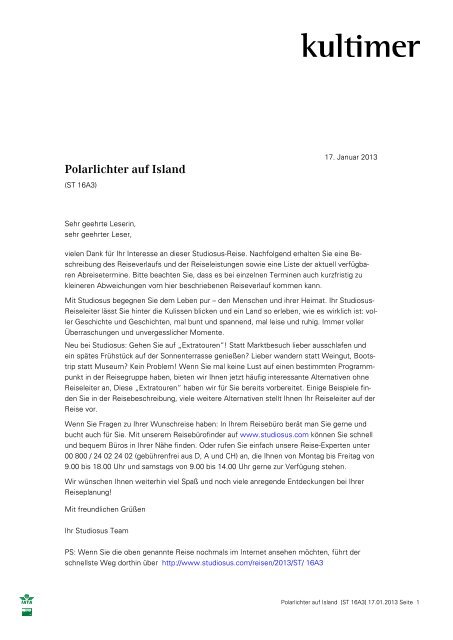 Polarlichter auf Island - Marco Polo Reisen