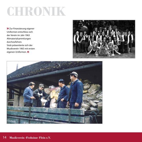 Chronik 1921-2011 - Musikverein »Frohsinn« Flein eV