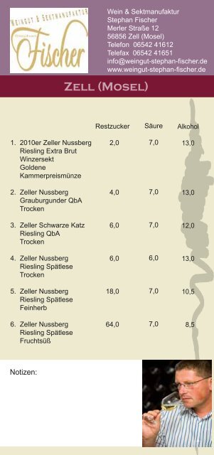 Flyer Zeller Nacht der Weinkultur - Zell Mosel