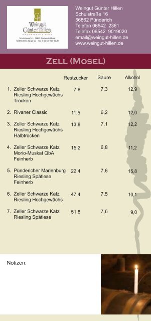 Flyer Zeller Nacht der Weinkultur - Zell Mosel