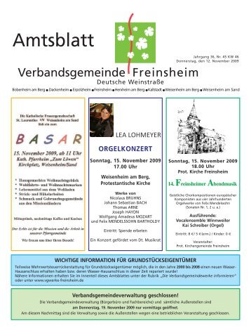 Amtsblatt - Verbandsgemeinde Freinsheim