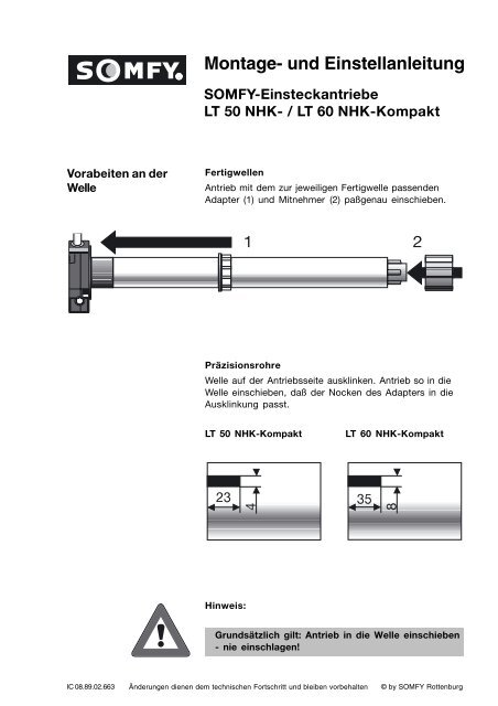 Somfy Rolladen Einstellen